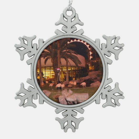 Flamingos, Las Vegas Snowflake Ornament (Voorkant)