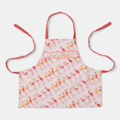 Flamingo's Laten we roze kinder schort bakken (Voorkant)