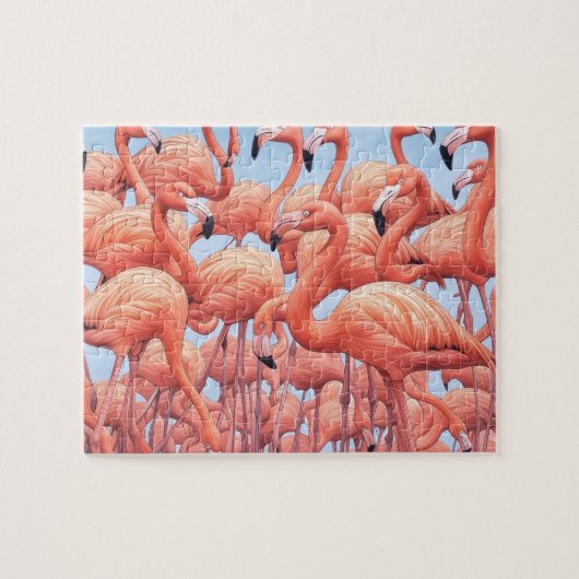 Flamingo's, Legpuzzel, 20 bij 25 cm, 110 stuks Legpuzzel (Horizontaal)