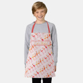 Flamingos Lets Bake Pink Kinder Apron Schort (Gedragen)