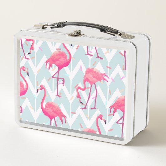 Flamingo's Lichtgrijs: tropisch. (Voorkant)