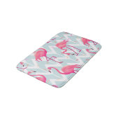 Flamingo's Lichtgrijs: tropisch. Badmat (Gekanteld)