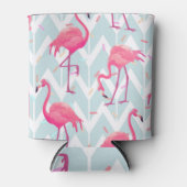 Flamingo's Lichtgrijs: tropisch. Blikjeskoeler (Voorkant)