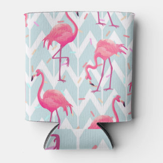 Flamingo's Lichtgrijs: tropisch. Blikjeskoeler