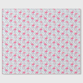 Flamingo's Lichtgrijs:  tropisch. Cadeaupapier (Vlak)