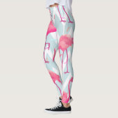 Flamingo's Lichtgrijs:  tropisch. Leggings (Links)