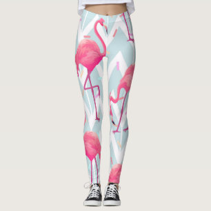 Flamingo's Lichtgrijs:  tropisch. Leggings