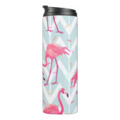 Flamingo's Lichtgrijs: tropisch. Thermosbeker (Geroteerd rechts)