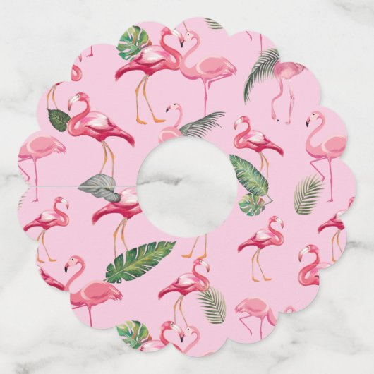 Flamingo's Liefde Patroon 5 Wijnglaslabel (Achterkant)