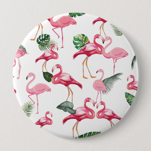 Flamingo's Liefdespatroon Ronde Button 4,0 Cm