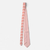 Flamingos: Lieve vogels! Stropdas (Achterkant)