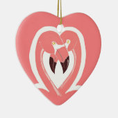 Flamingos Love Heart Ornament (Rechts)
