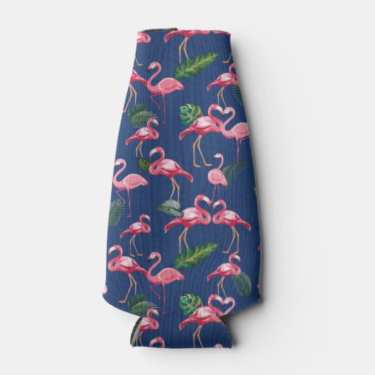 Flamingos Love Pattern 2 Flesjeskoeler (Voorkant)