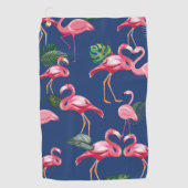 Flamingos Love Pattern 2 Golfhanddoek (Voorkant)