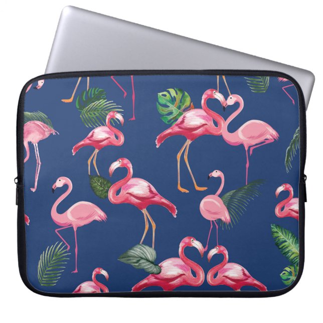 Flamingos Love Pattern 2 Laptop Sleeve (Voorkant)
