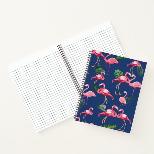 Flamingos Love Pattern 2 Notitieboek (Binnen)
