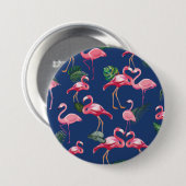 Flamingos Love Pattern 2 Ronde Button 7,6 Cm (Voorkant /achterkant)