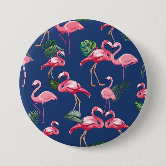 Flamingos Love Pattern 2 Ronde Button 7,6 Cm (Voorkant)