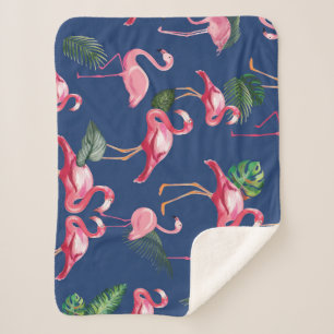 Flamingos Love Pattern 2 Sherpa Deken