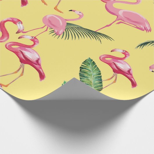 Flamingos Love Pattern 3 Cadeaupapier (Hoek)