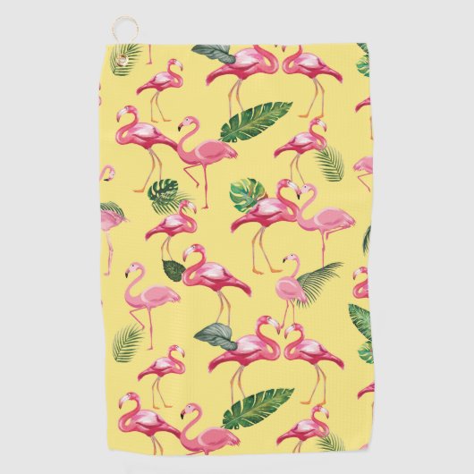 Flamingos Love Pattern 3 Golfhanddoek (Voorkant)