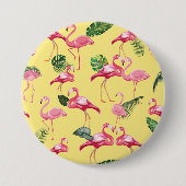 Flamingos Love Pattern 3 Ronde Button 7,6 Cm (Voorkant)