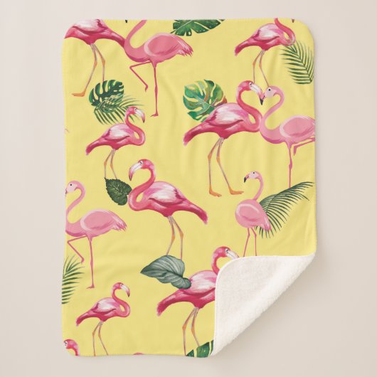 Flamingos Love Pattern 3 Sherpa Deken (Voorkant)