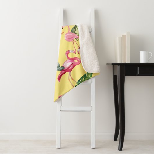 Flamingos Love Pattern 3 Sherpa Deken (In situ)