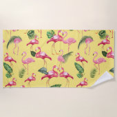 Flamingos Love Pattern 3 Strandlaken (Voorkant)