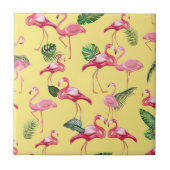 Flamingos Love Pattern 3 Tegeltje (Voorkant)