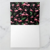 Flamingos Love Pattern 4 Bedankkaart (Binnen)