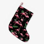 Flamingos Love Pattern 4 Kleine Kerstsok (Voorkant (Hangend))