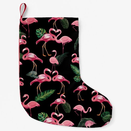 Flamingos Love Pattern 4 Kleine Kerstsok (Voorkant)
