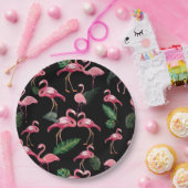 Flamingos Love Pattern 4 Papieren Bordje (Feest)