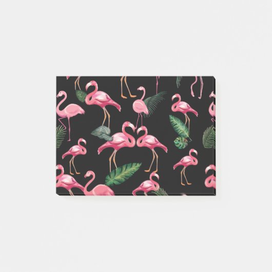 Flamingos Love Pattern 4 Post-it® Notes (Voorkant)
