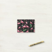 Flamingos Love Pattern 4 Post-it® Notes (Op bureau)