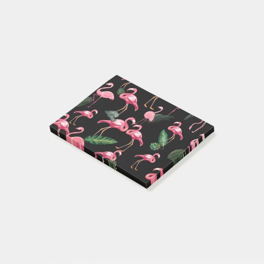Flamingos Love Pattern 4 Post-it® Notes (Schuin)