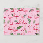 Flamingos Love Pattern 5 Briefkaart (Achterkant)