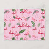 Flamingos Love Pattern 5 Briefkaart (Voorkant)