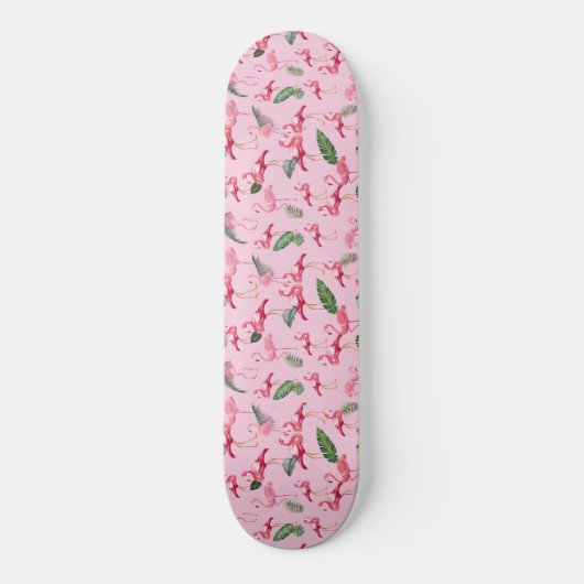Flamingos Love Pattern 5 Persoonlijk Skateboard (Voorkant)