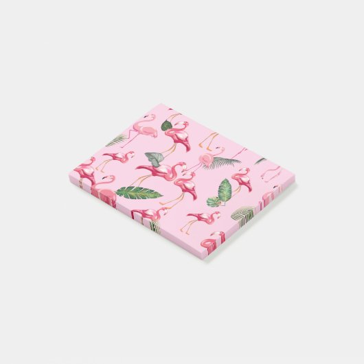Flamingos Love Pattern 5 Post-it® Notes (Schuin)