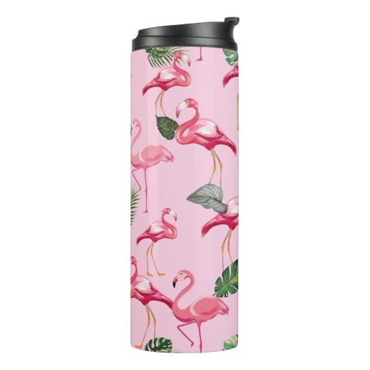 Flamingos Love Pattern 5 Thermosbeker (Gedraaid links)