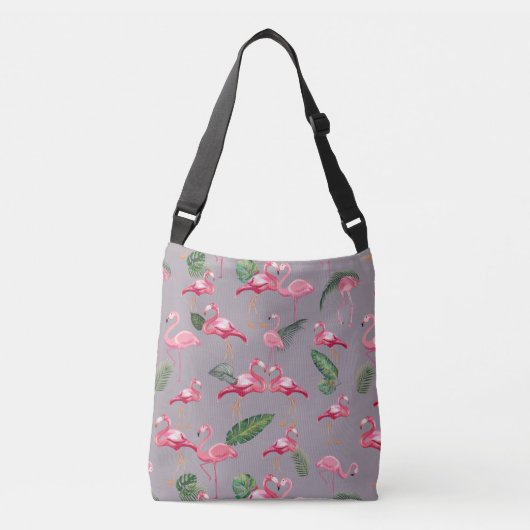 Flamingos Love Pattern 6 Crossbody Tas (Voorkant)