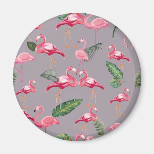 Flamingos Love Pattern 6 Magneet (Voorkant)