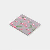 Flamingos Love Pattern 6 Post-it® Notes (Schuin)