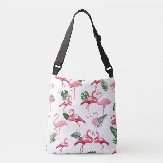 Flamingos Love Pattern Crossbody Tas (Voorkant)
