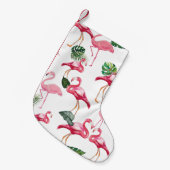 Flamingos Love Pattern Kleine Kerstsok (Voorkant (Hangend))