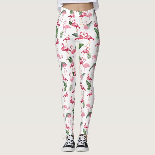 Flamingos Love Pattern Leggings (Voorkant)