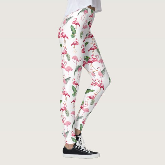 Flamingos Love Pattern Leggings (Rechts)