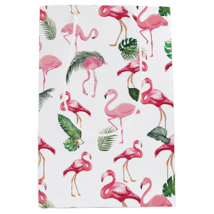Flamingos Love Pattern Medium Cadeauzakje